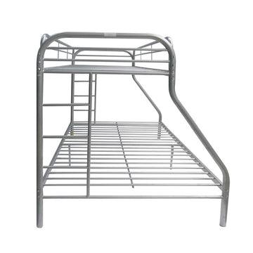 LuxxHomes  Silver Twin Over Full Size Bunk Bed