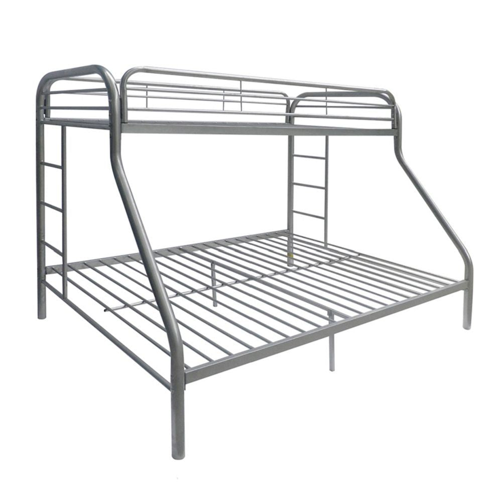 LuxxHomes  Silver Twin Over Full Size Bunk Bed