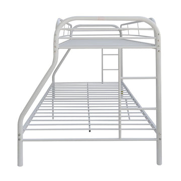 LuxxHomes  White  Twin Over Full Size Bunk Bed