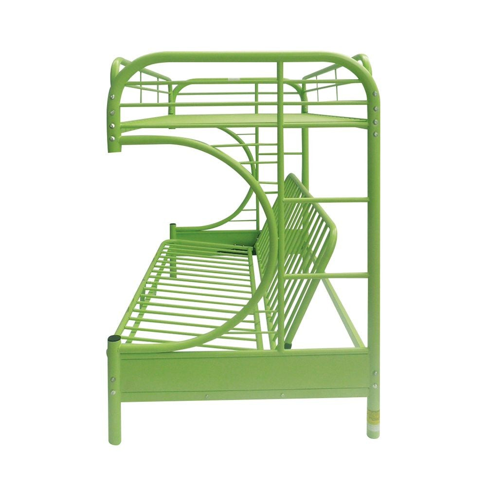 LuxxHomes  Green Twin Over Full Futon Bunk Bed