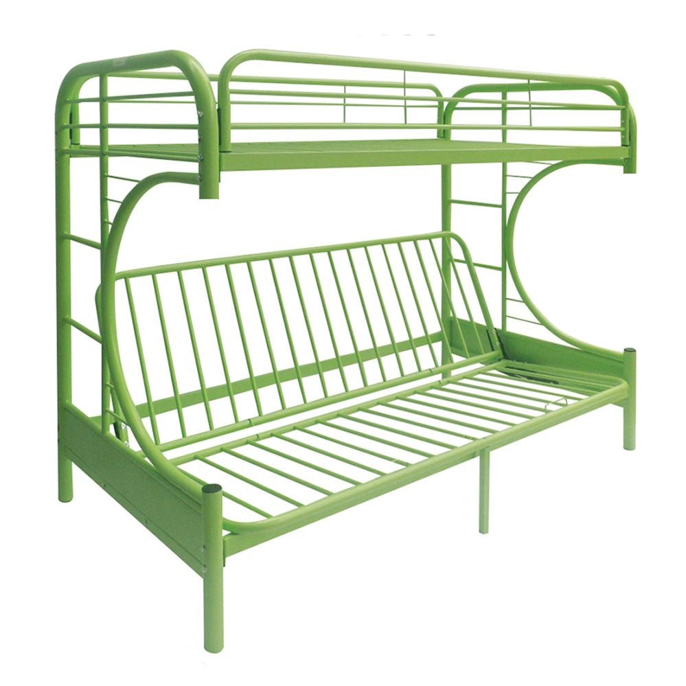 LuxxHomes  Green Twin Over Full Futon Bunk Bed