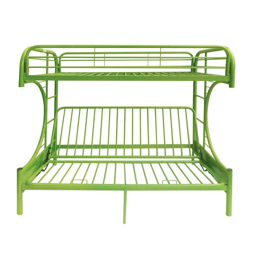 LuxxHomes  Green Twin Over Full Futon Bunk Bed