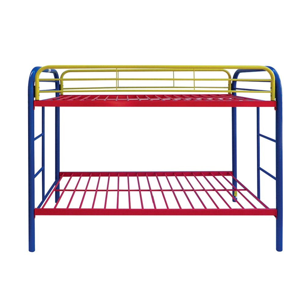 LuxxHomes  Colorful Twin Over Twin Bunk Bed