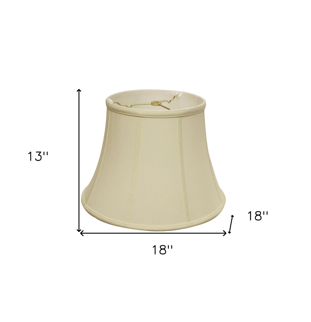 18" Ivory Altered Bell Monay Shantung Lampshade