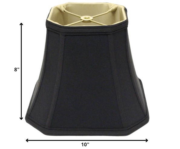 10" Black with Bronze Lining Slanted Square Bell No Slub Lampshade