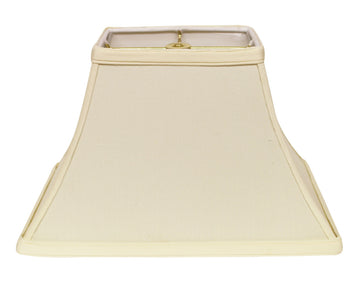 16" Ivory Rectangle Bell No Slub Lampshade