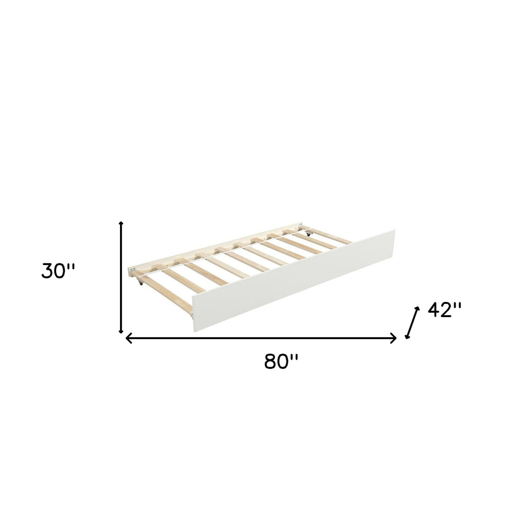 White Twin Bed with Trundle