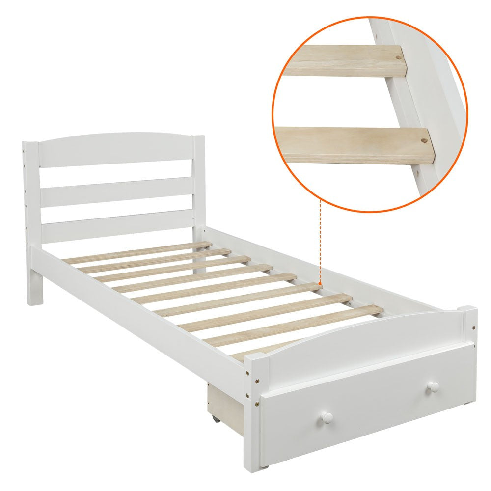 White Twin Bed Frame