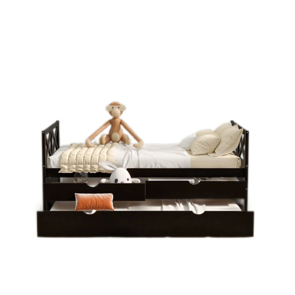 Espresso Twin Bed with Trundle