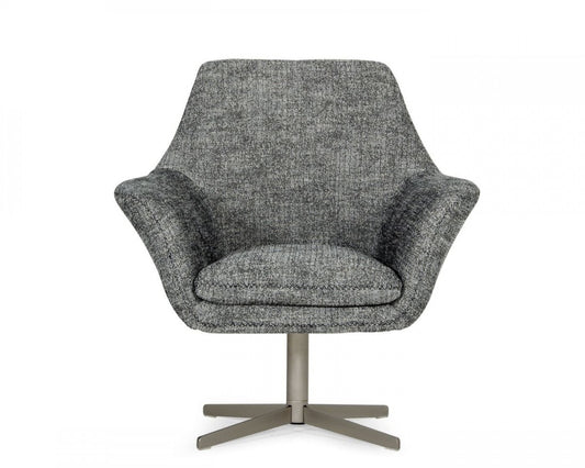 Industrial Dark Grey Chair With Metal Swivel