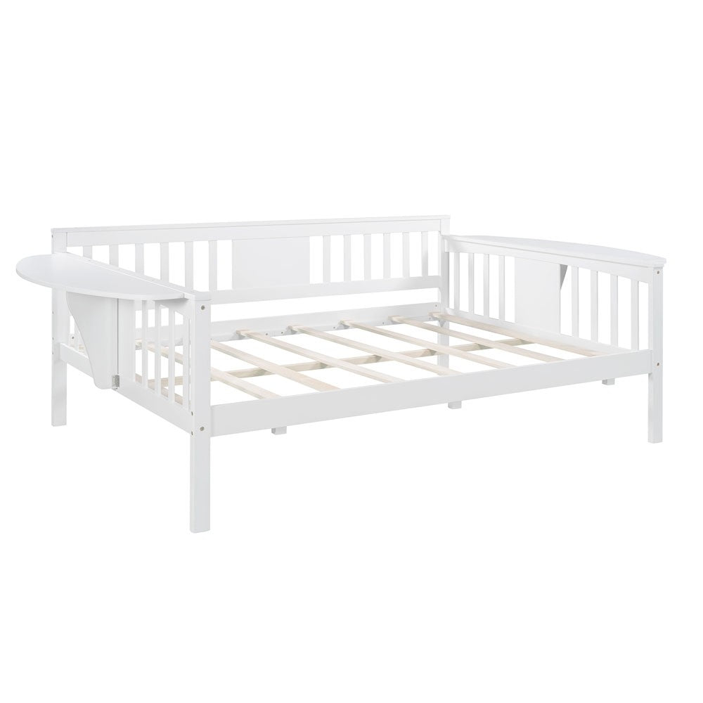 White Solid and Manufactured Wood Full Bed