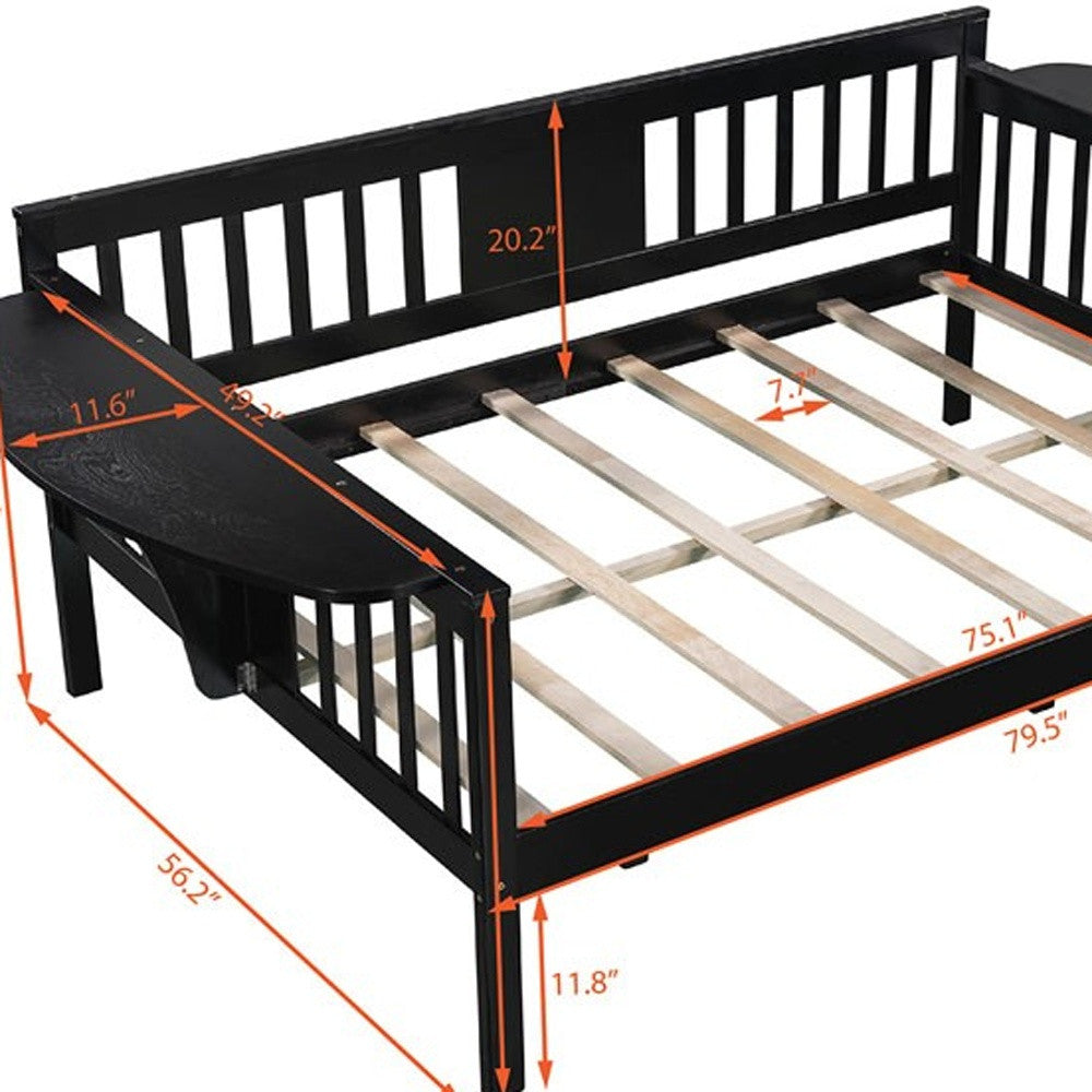 Espresso Solid and Manufactured Wood Full Bed