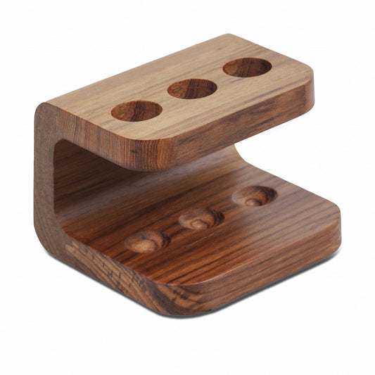 LuxxHomes  Designer Genuine Teak Toothbrush Holder