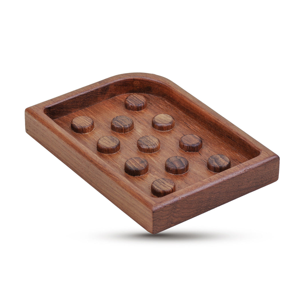 LuxxHomes  Designer Genuine Teak Soap Dish