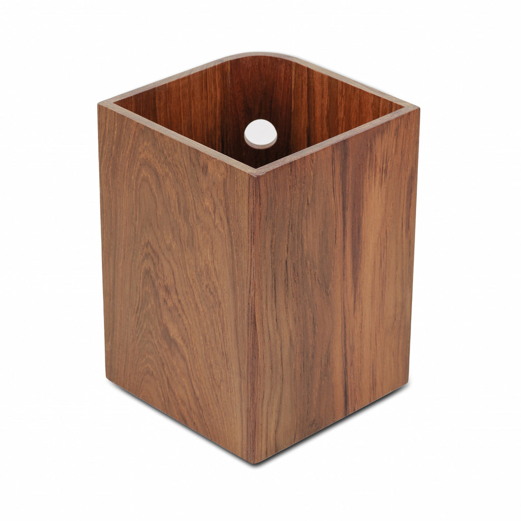 Designer Genuine Teak Waste Basket