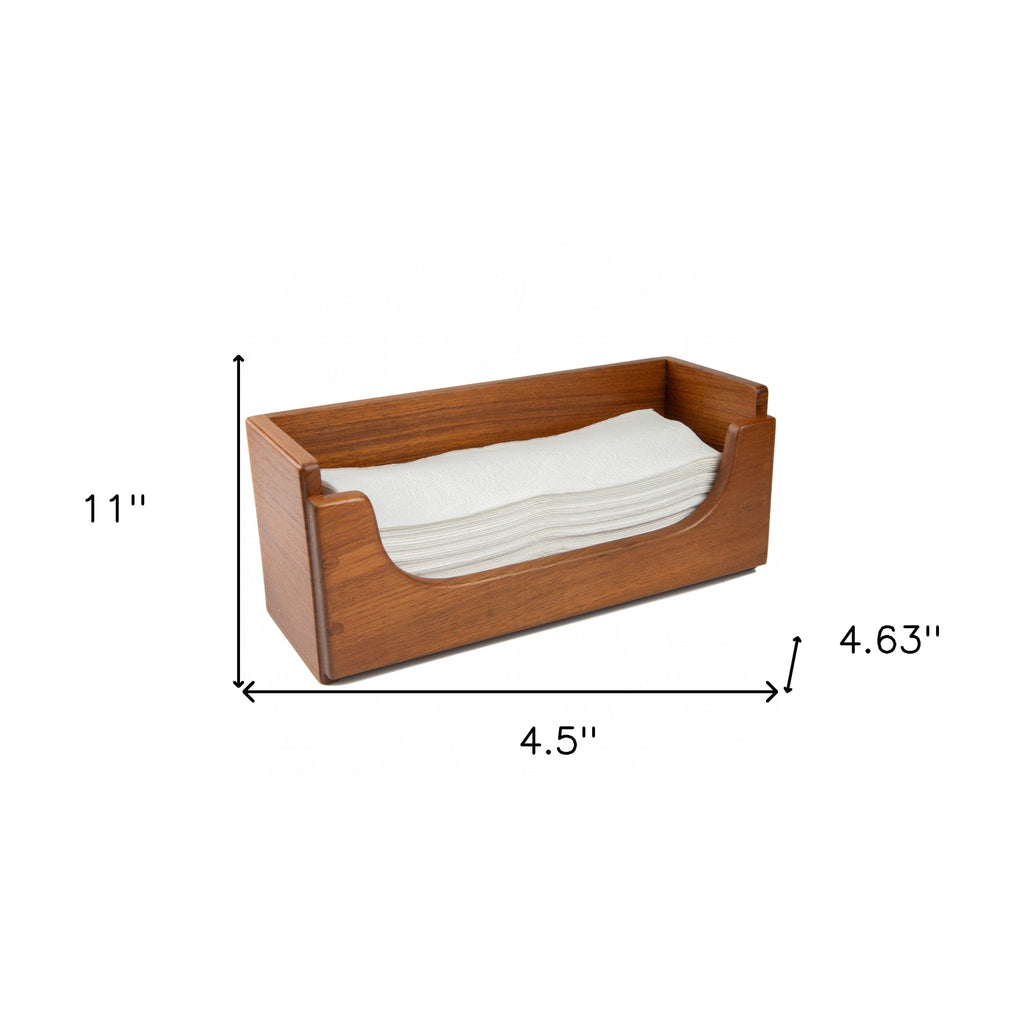 Traditional Solid Teak Guest Paper Towel Holder