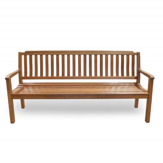 LuxxHomes  72" Teak Solid Wood Garden Bench