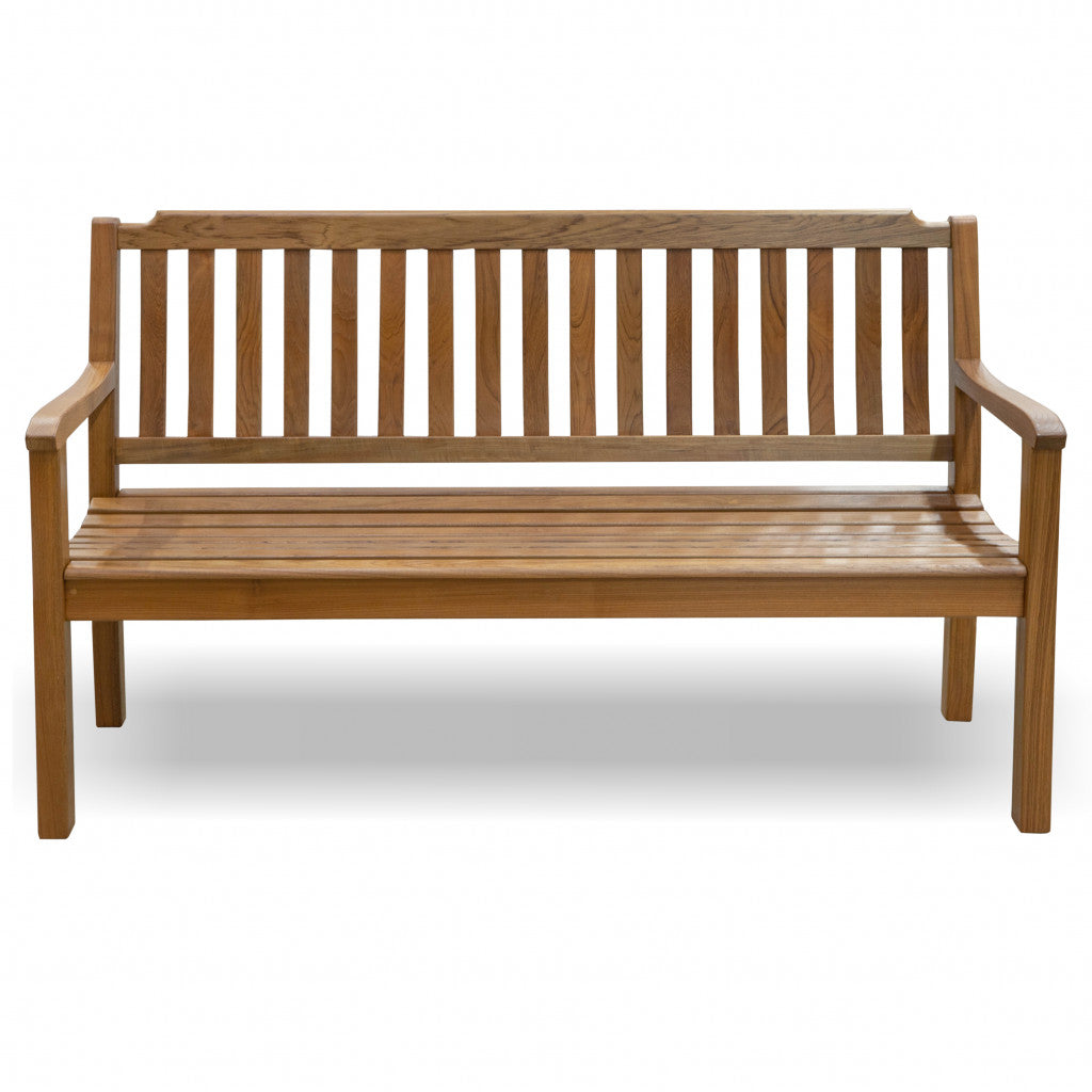 LuxxHomes  60" Teak Solid Wood Garden Bench