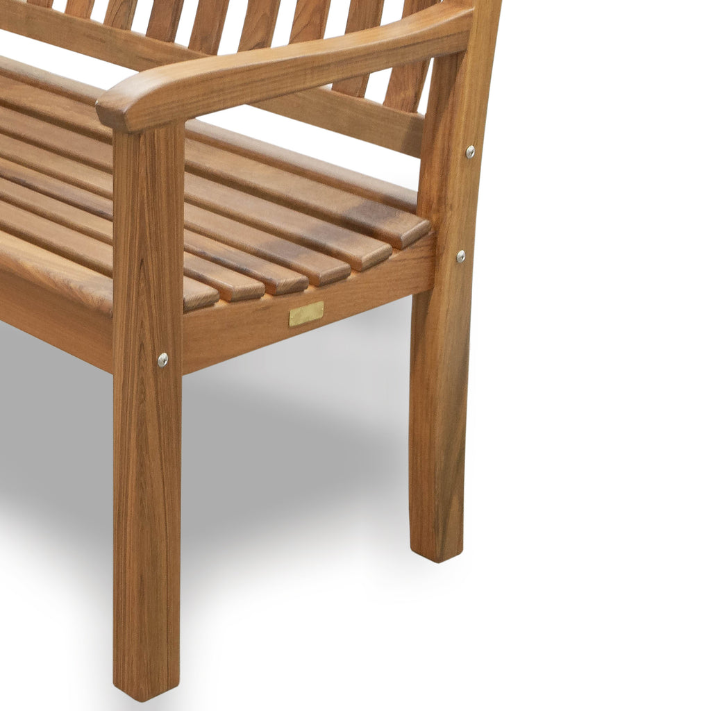 LuxxHomes  60" Teak Solid Wood Garden Bench