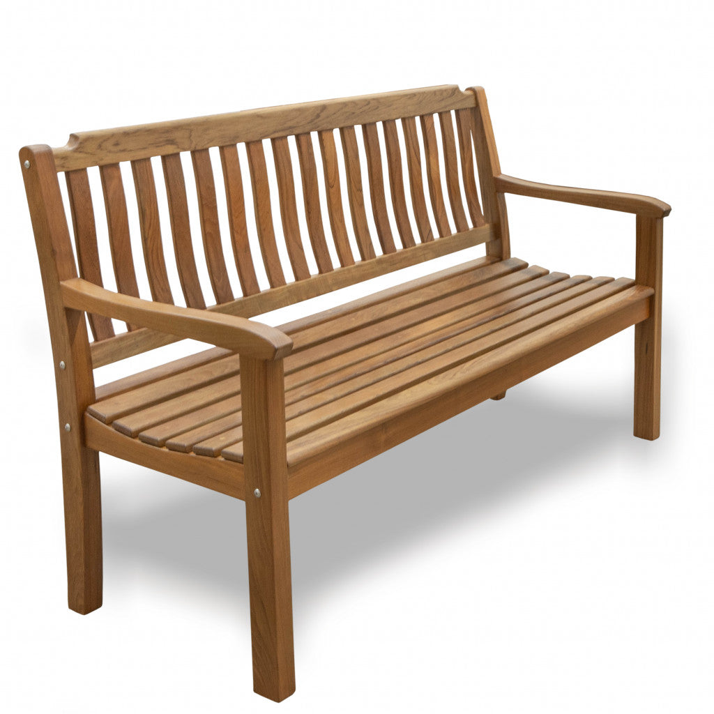 LuxxHomes  60" Teak Solid Wood Garden Bench