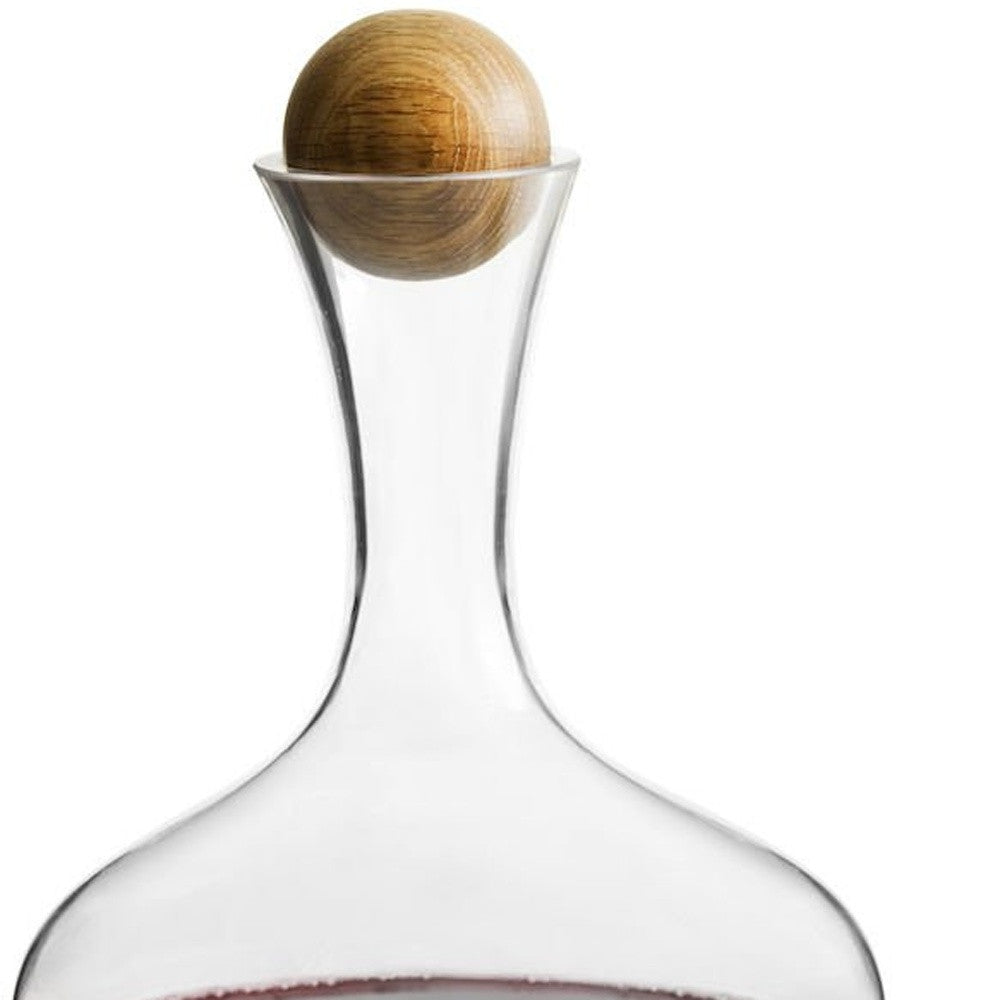 Sixty Seven Ounce Clear Crystal Glass Red Wine Carafe