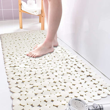 35" Beige Spa Pebbles Non Slip Bathtub Mat