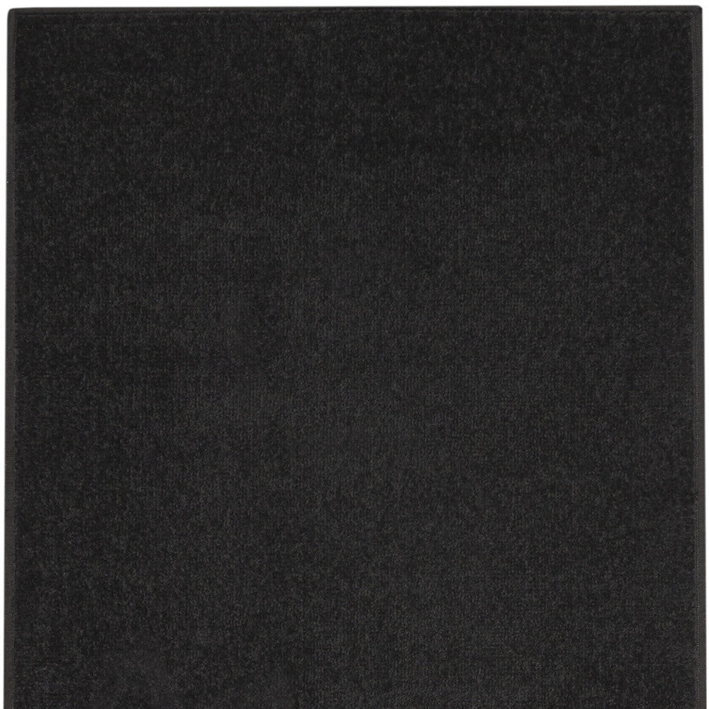 10' Black Non Skid Indoor Outdoor Runner Rug