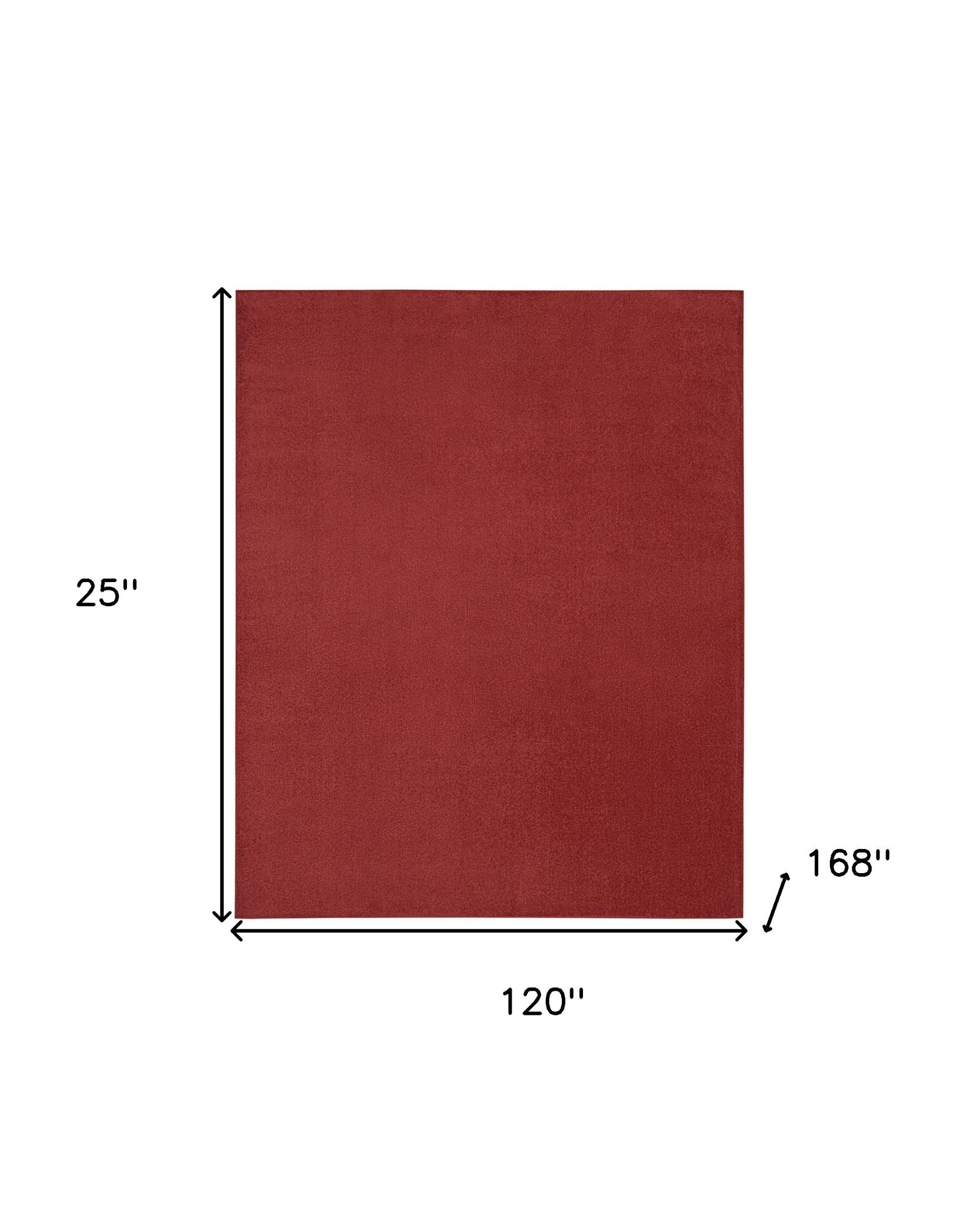 10' X 14' Brick Red Stain Resistant Indoor Outdoor Area Rug