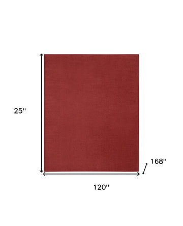 10' X 14' Brick Red Stain Resistant Indoor Outdoor Area Rug