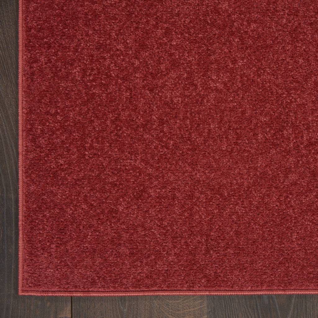 2' X 10' Brick Red Non Skid Indoor Outdoor Runner Rug