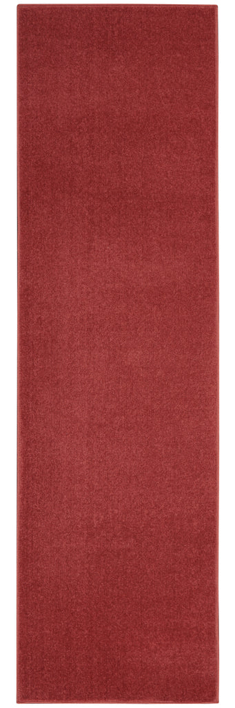 2' X 10' Brick Red Non Skid Indoor Outdoor Runner Rug