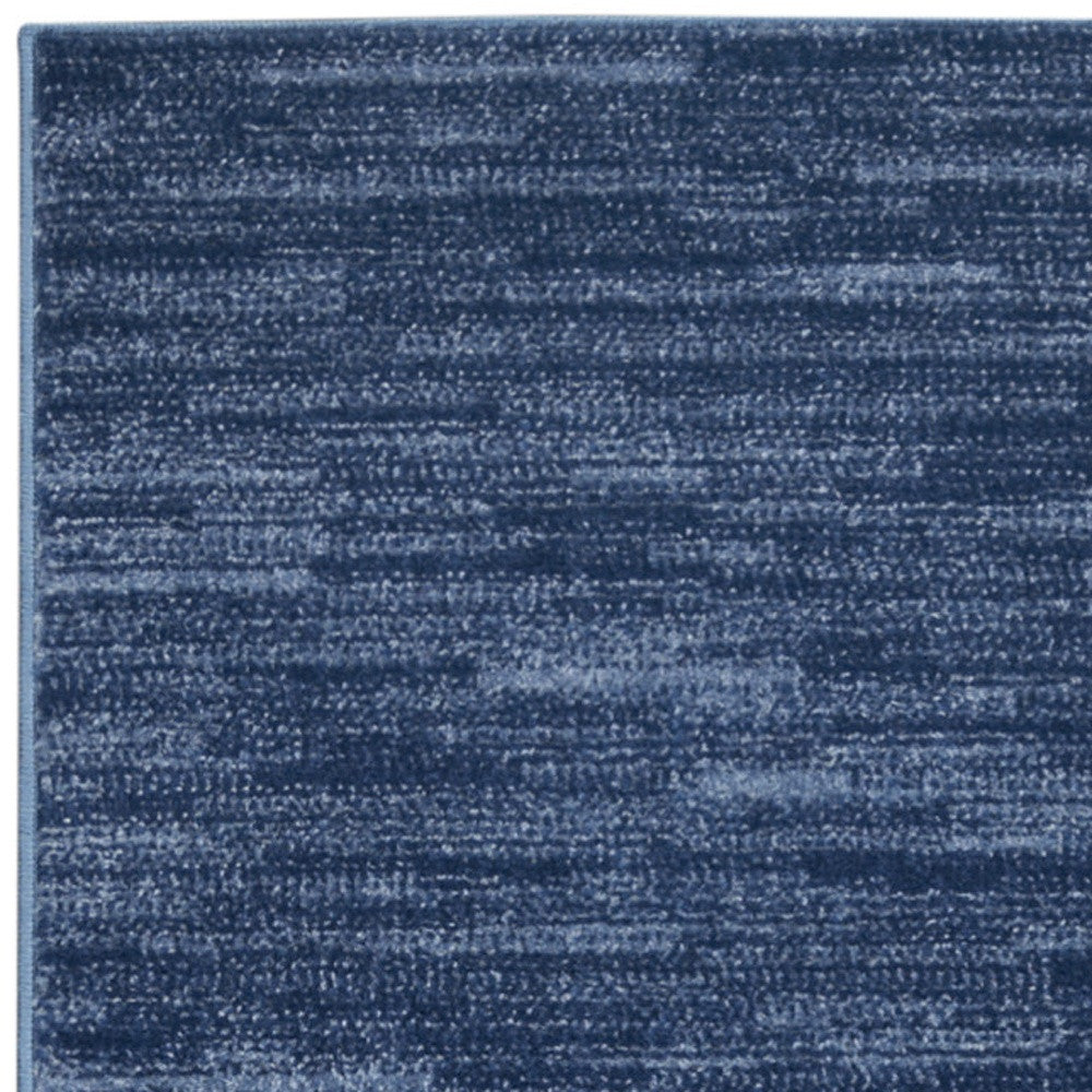 10' Blue Non Skid Indoor Outdoor Runner Rug