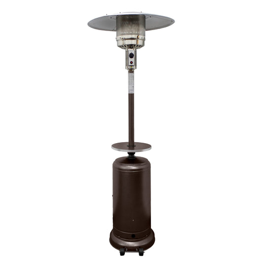 LuxxHomes  48000 BTU Bronze Steel Propane Cylindrical Pole Standing Patio Heater