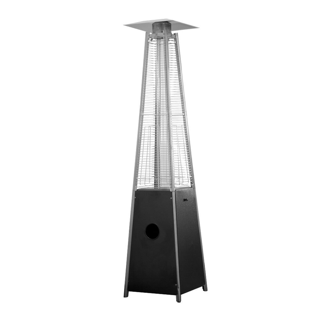 41000 BTU Black Steel Propane Triangular Pyramid Standing Patio Heater