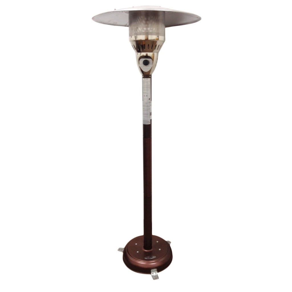 LuxxHomes  41000 BTU Bronze Steel Natural Gas Cylindrical Pole Standing Patio Heater