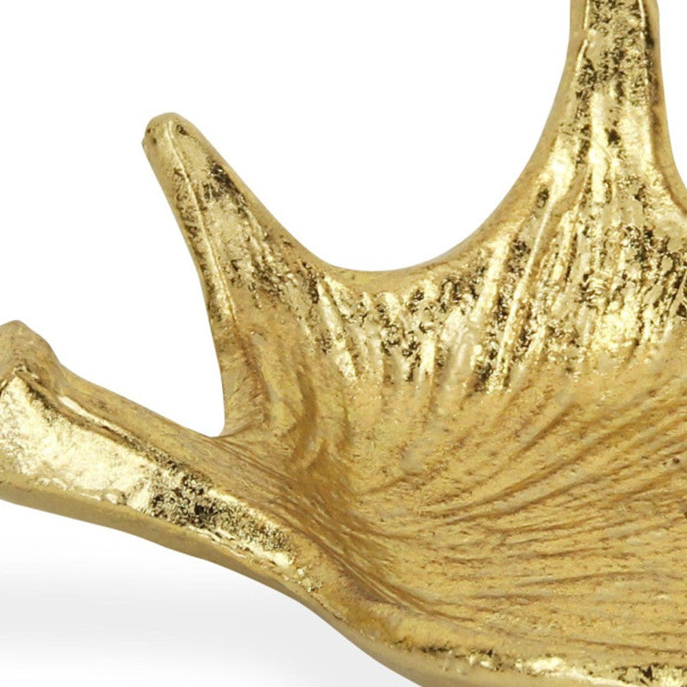 10" Gold Antler Cast Iron Vanity Tray