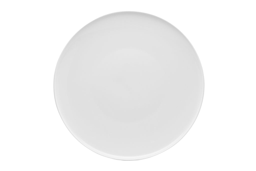 LuxxHomes  White Six Piece Round Coupe Porcelain Service For Six Dinner Plate Set