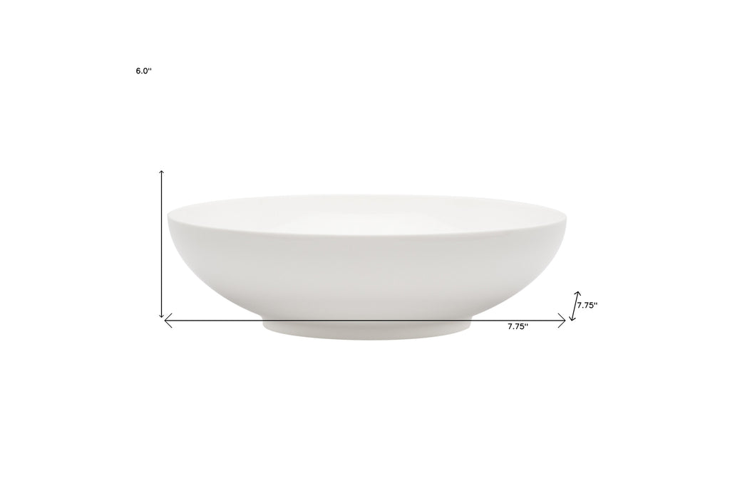 LuxxHomes  White Six Piece Porcelain Service For Six Bowl Set