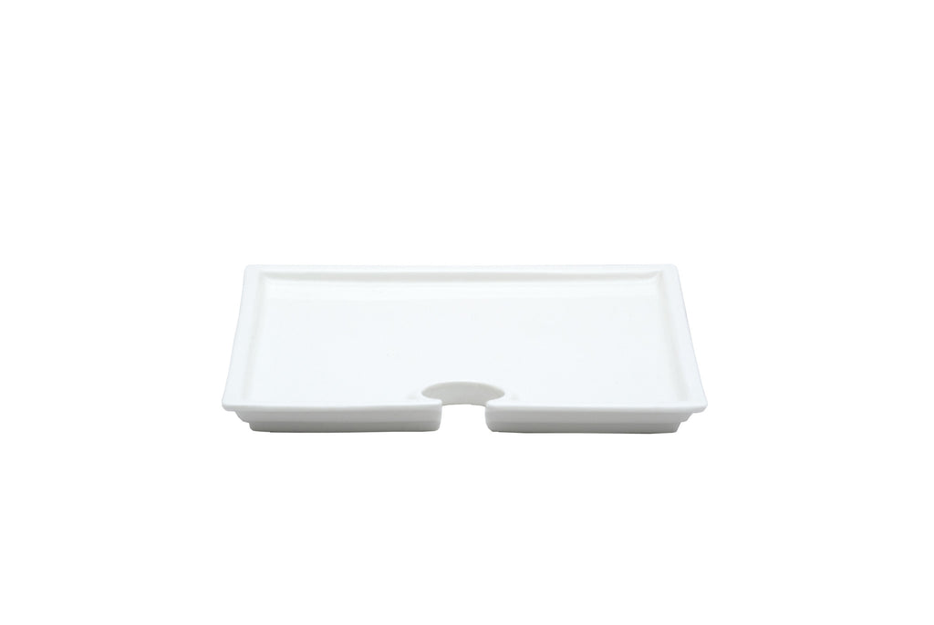 Set of Six+ White Square Porcelain China Serving Tray