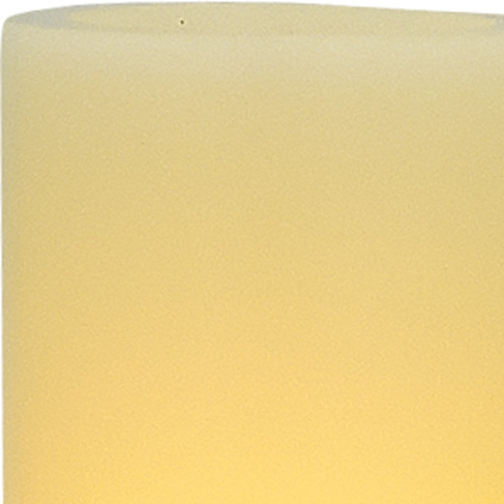 LuxxHomes  5" Ivory Flameless Pillar Candle