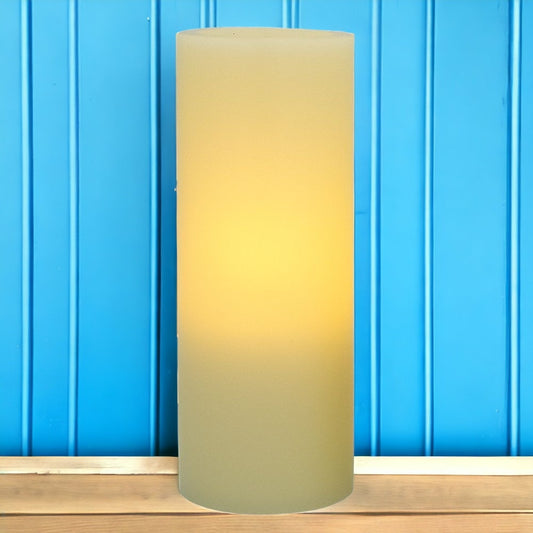 LuxxHomes  5" Ivory Flameless Pillar Candle