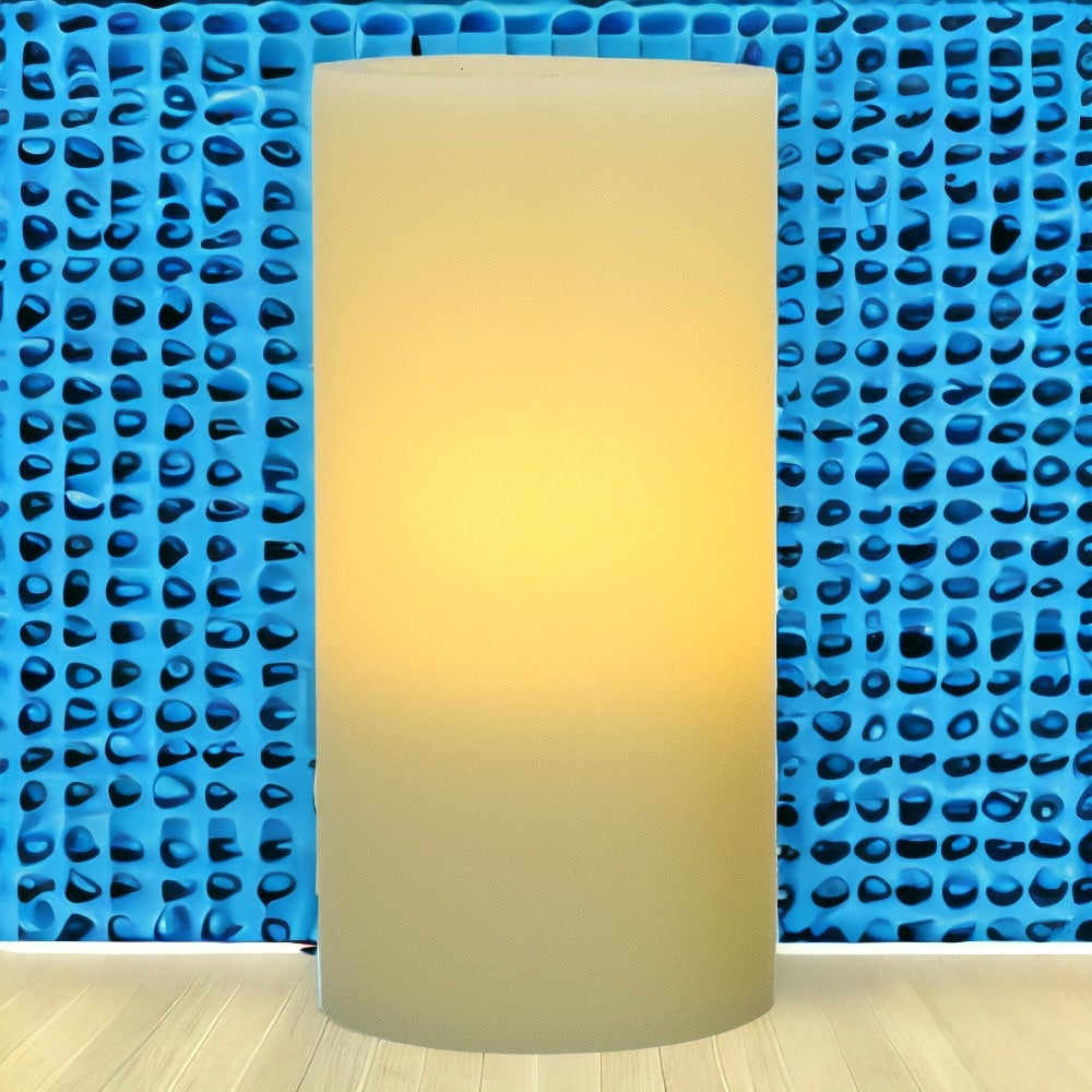 LuxxHomes  8" Ivory Flameless Pillar Candle