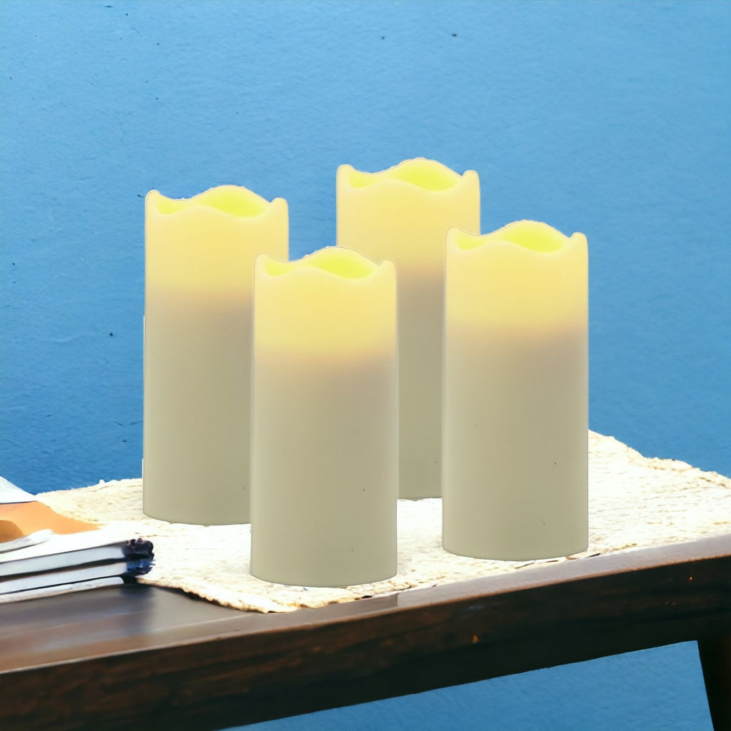 Set of Four Ivory Flameless Votive Candle