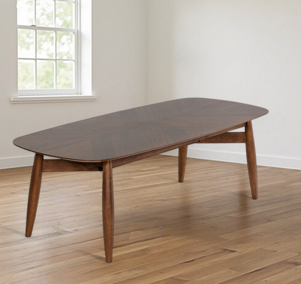 95" Brown Solid Wood Dining Table