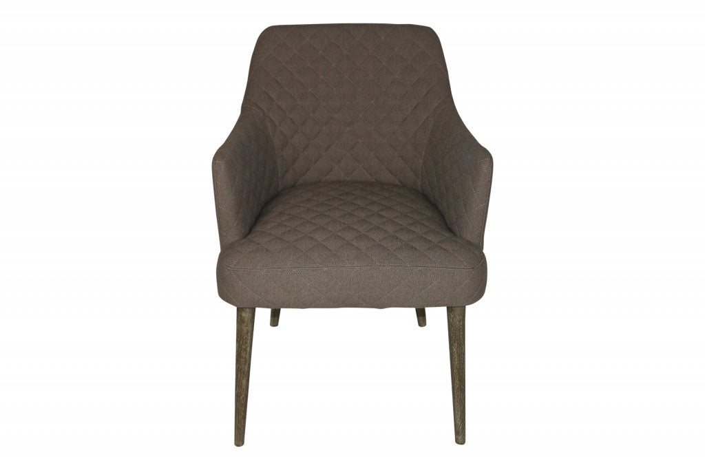 LuxxHomes  23" Gray Polyester Blend And Natural Solid Color Side Chair