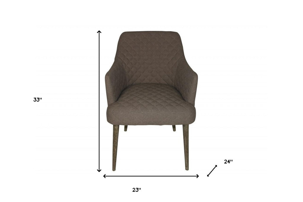 LuxxHomes  23" Gray Polyester Blend And Natural Solid Color Side Chair