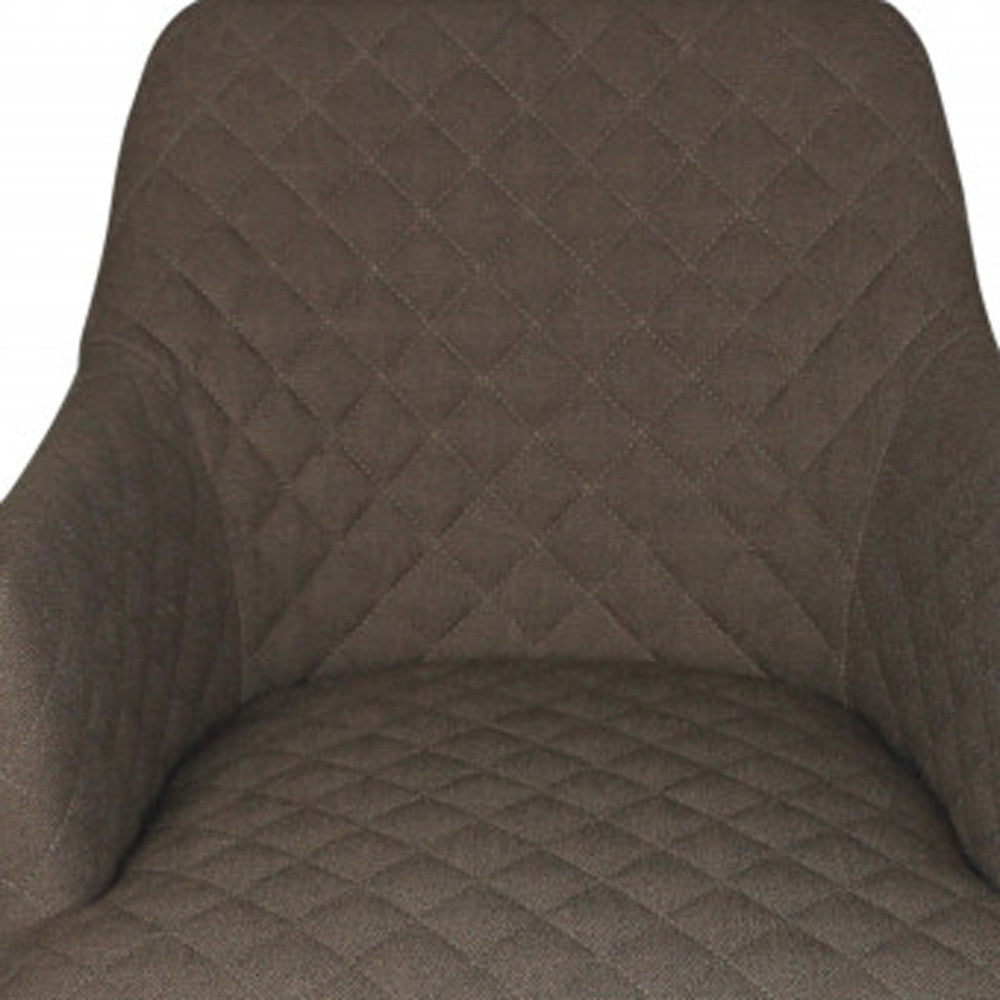 LuxxHomes  23" Gray Polyester Blend And Natural Solid Color Side Chair