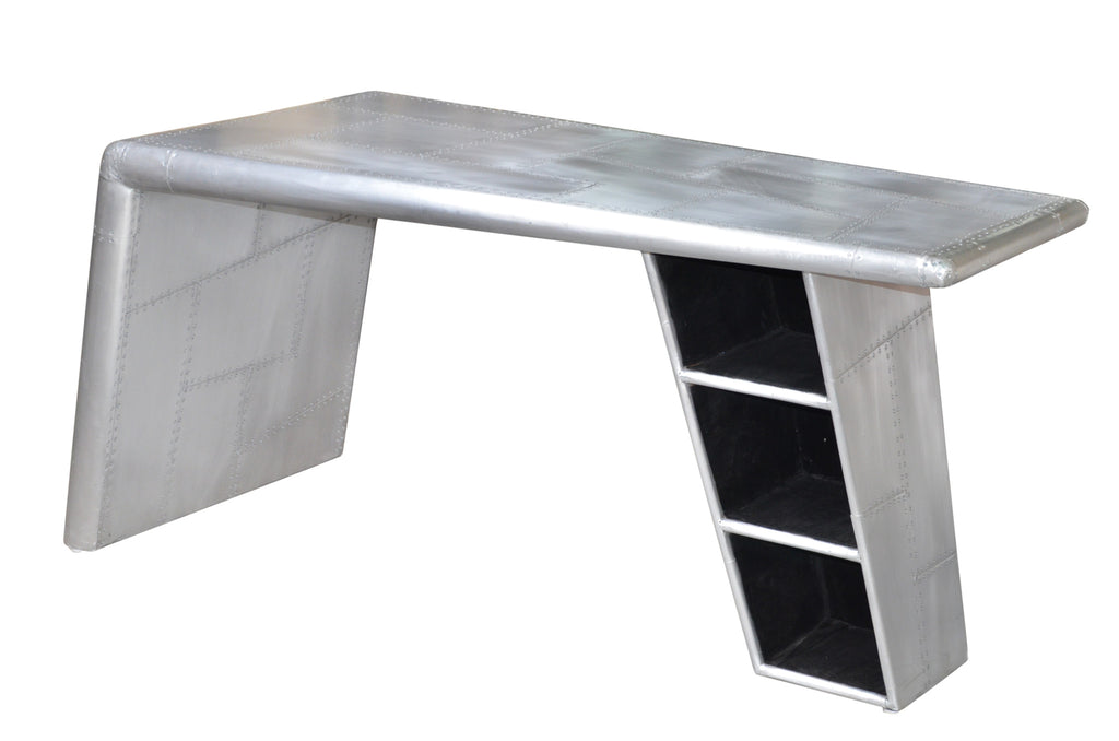 60" Silver Aluminum Writing Desk