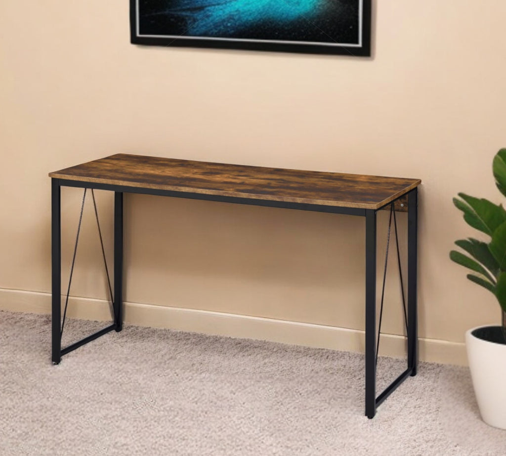 47" Brown and Black Writing Desk