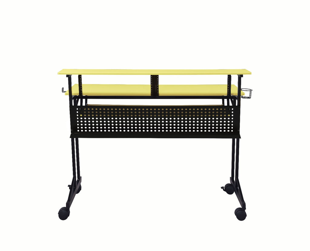 47" Yellow and Black Computer Desk